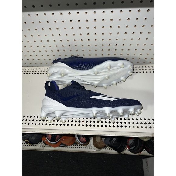 Adidas Adizero Scorch Mens Football Cleats Size 13 Navy Blue White FX4250 - Picture 5 of 8